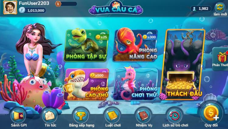chơi vua câu cá tại fun88